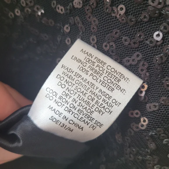 DECJUBA Sequin Top (sS) Black Sparkle - Picture 11 of 11